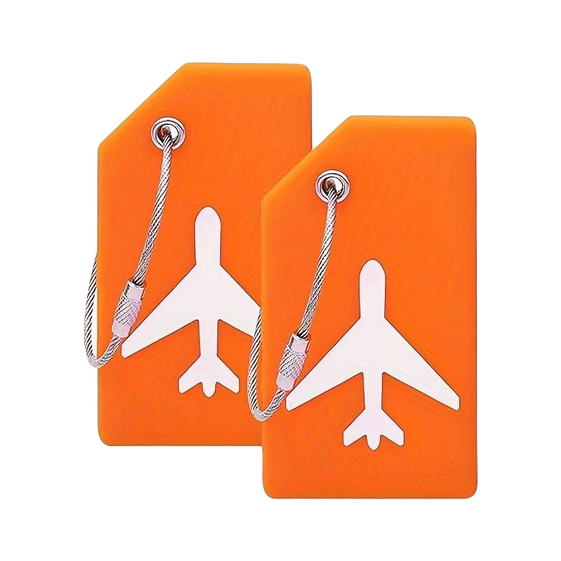 Kuffertmærke i silokone orange