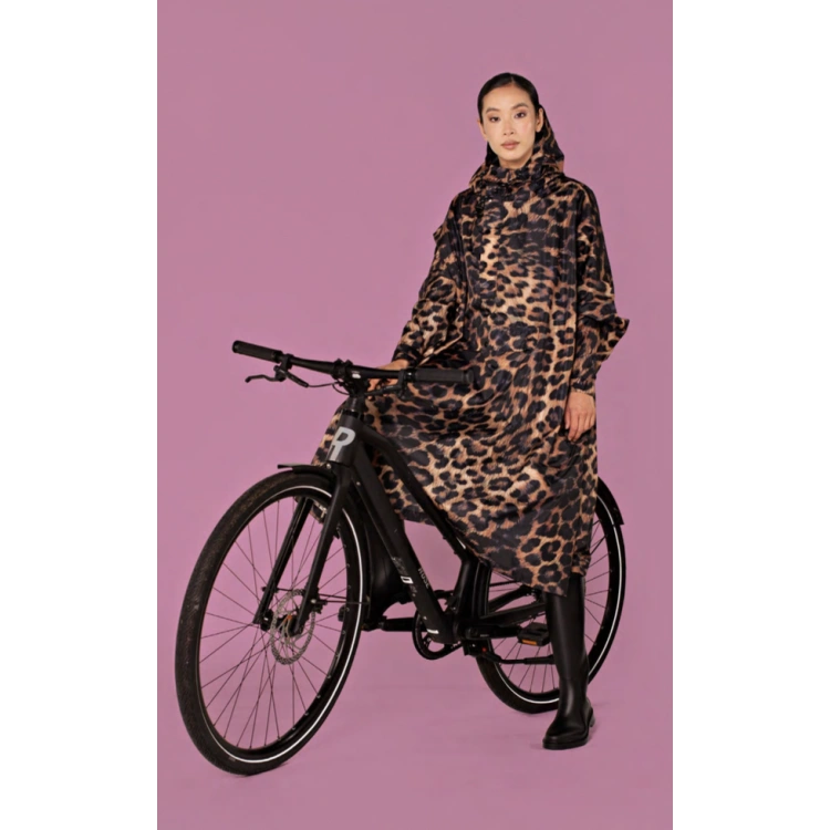 rainkiss regnponcho dark leopard