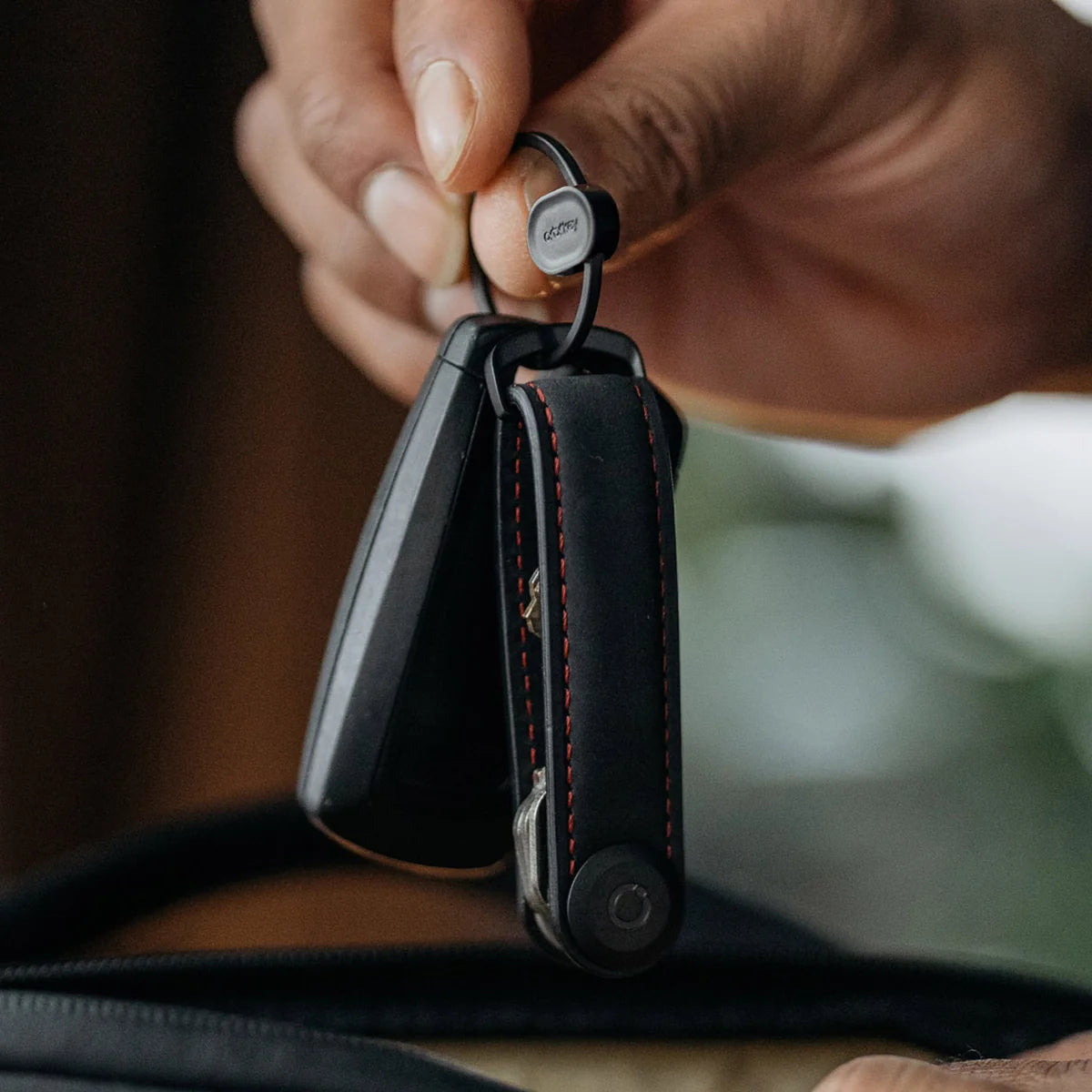 Orbitkey Ring v2, Sort, med key organizer og bilnøgle