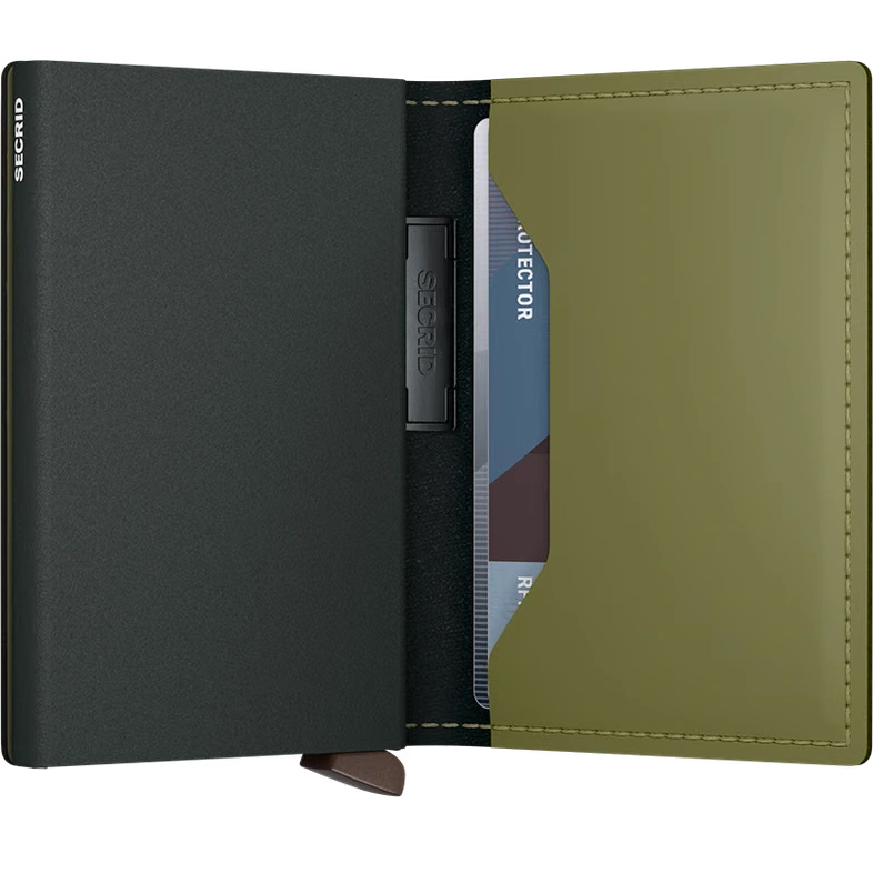 Secrid Bandwallet Matte leaf/Khaki, åben