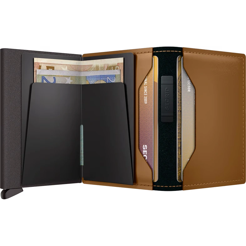 Secrid Band Wallet Matte Toffee, med kort og sedler