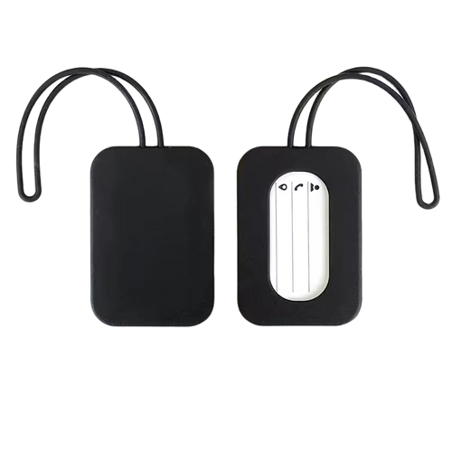 Kuffertmærke i blød silikone - Sort