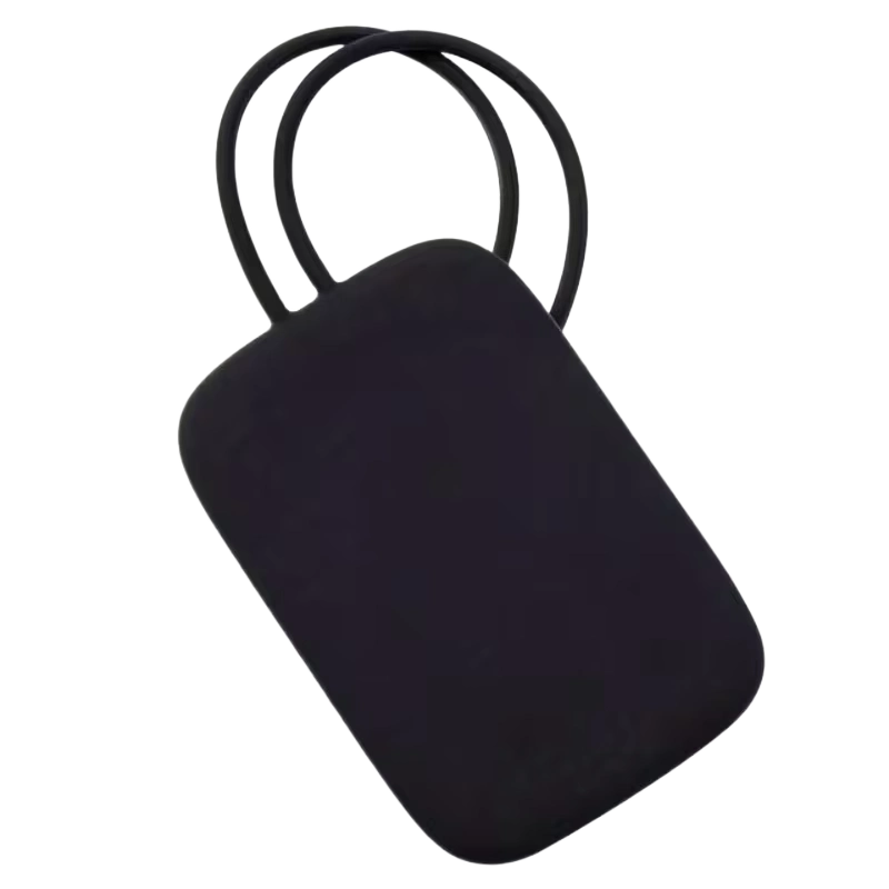 Sort silikone kuffertmærke