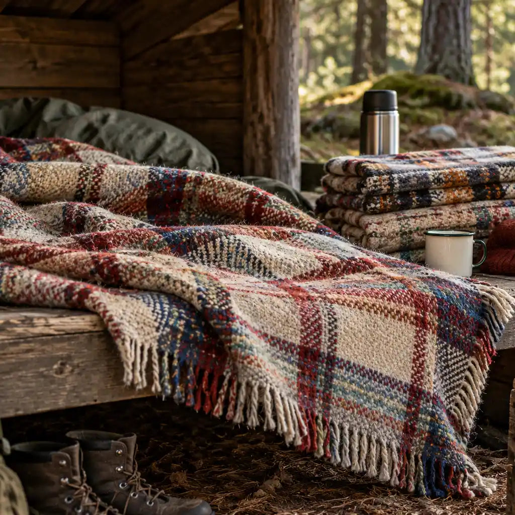 TEKO Scottish Recycled Wool Eco Blanket - Outdoortæppe