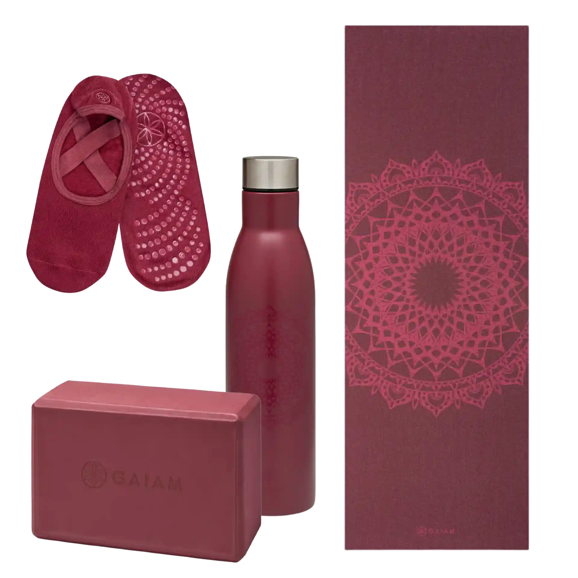 Yoga Compete Kit Gaiam - Cherry